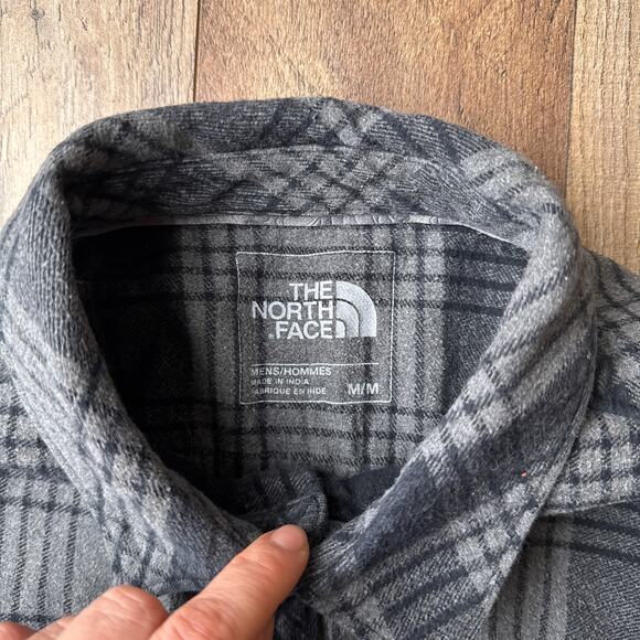 The North Face Arroyo Flannel Shirt Men's Medium‎ Gray Plaid Long Sleeve 6152 - Picture 2 of 14